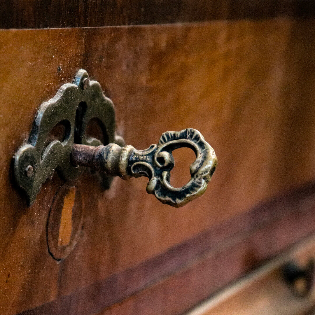 Chiave di un mobile in legno d'epoca